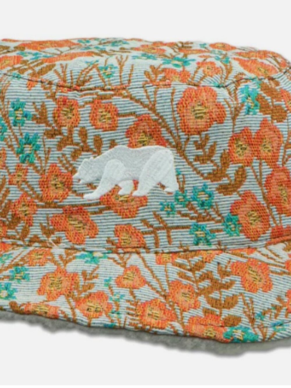 GRASSROOTS CALIFORNIA BEAR COLLECTION FLORAL REVERSABLE BUCKET HAT NEW L/XL NEW